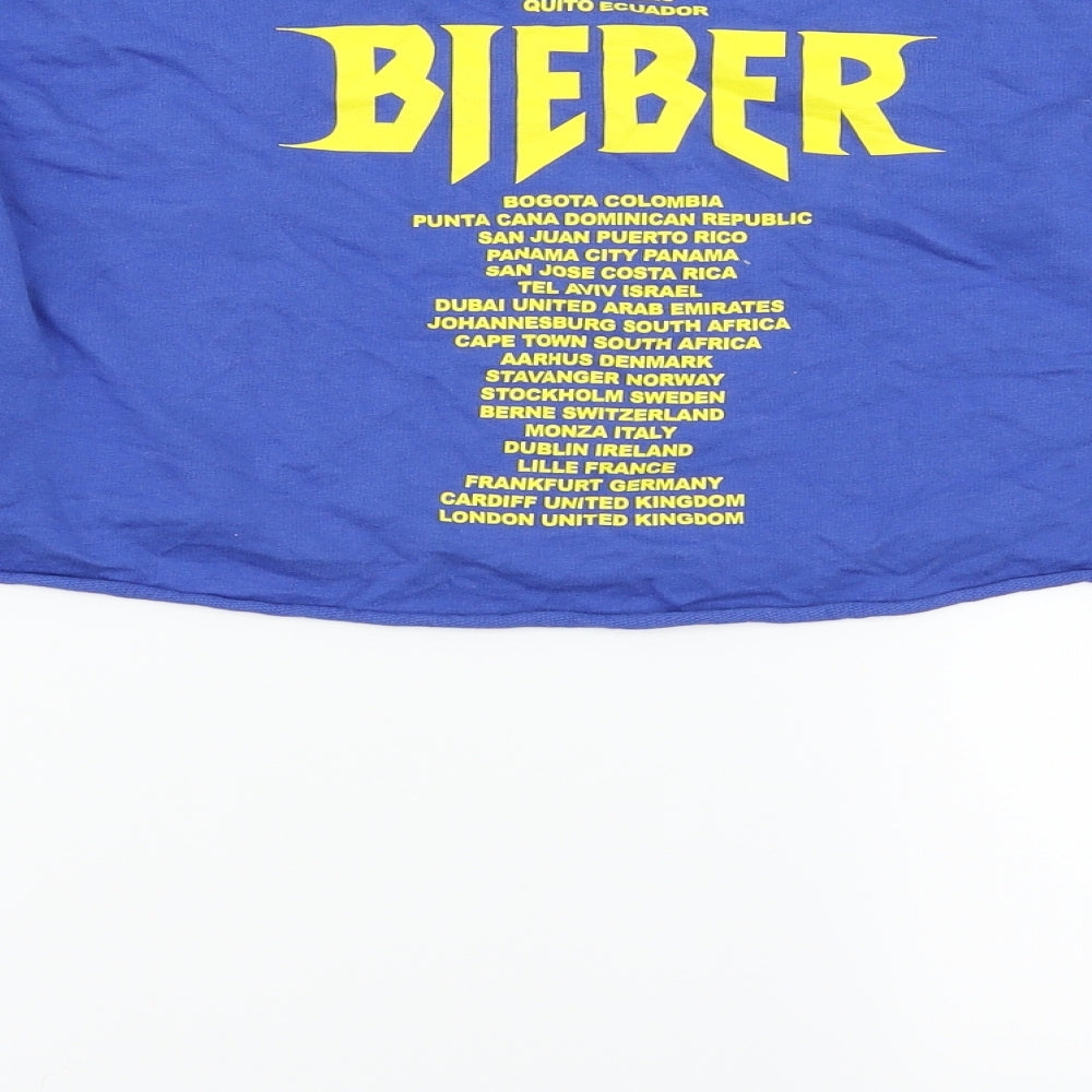 H&M Womens Blue Pullover Jumper Size S - Justin Beiber Tour