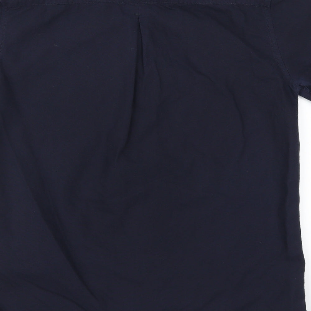 River Island Mens Blue Button-Up Size S