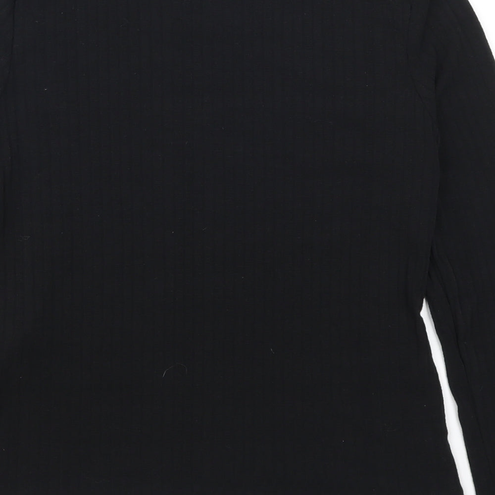 Boohoo Womens Black Basic T-Shirt Size 12