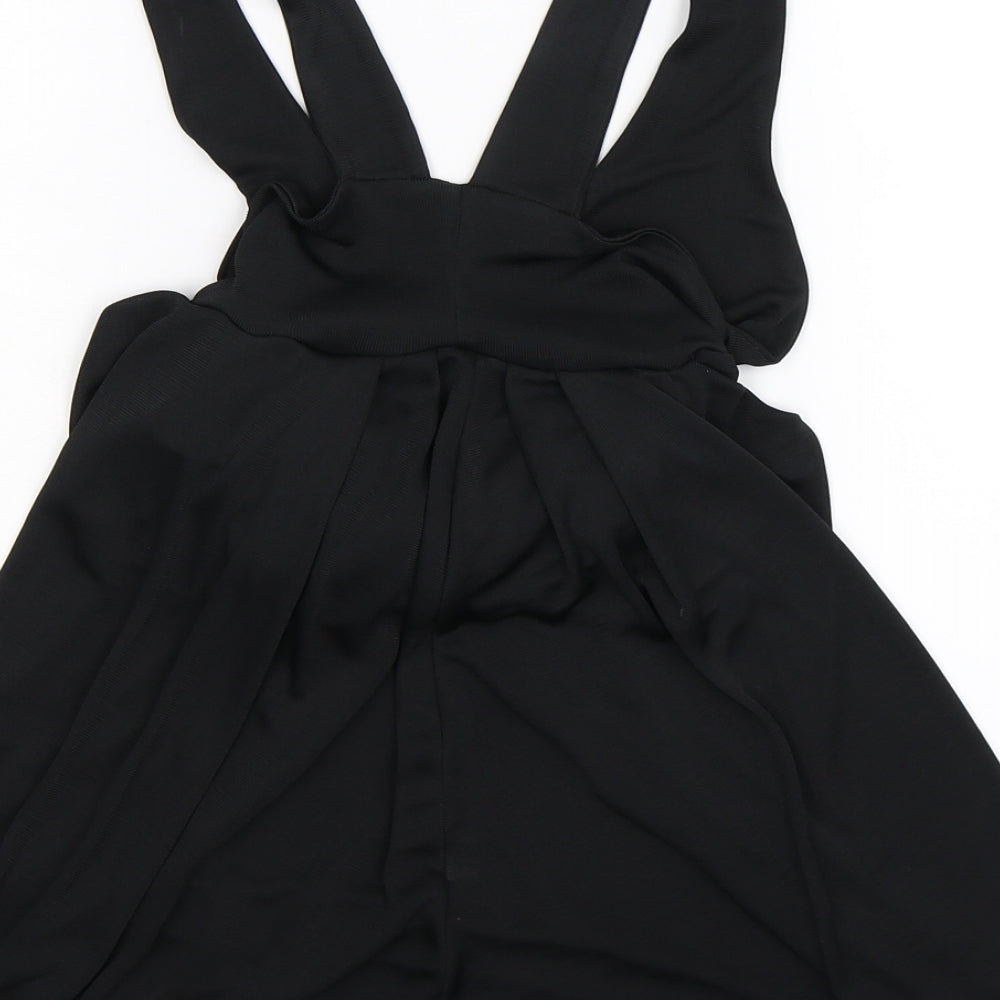 Aqua Womens Black Basic Blouse Size S