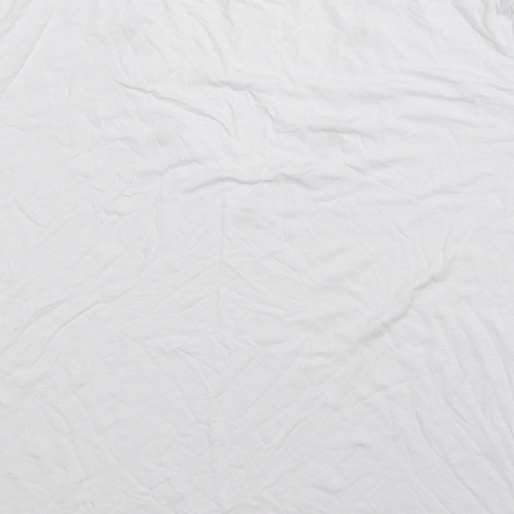 Boohoo Womens White Basic T-Shirt Size 10