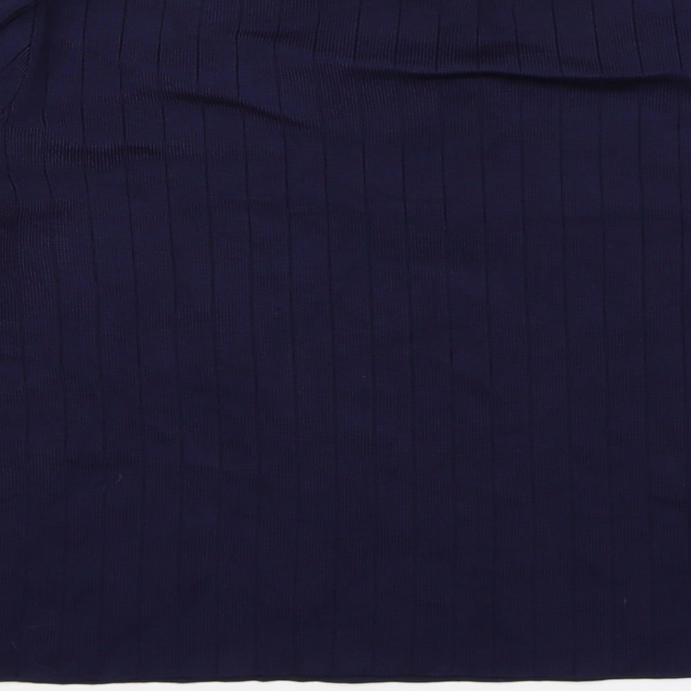Mango Womens Blue Knit Pullover Jumper Size S