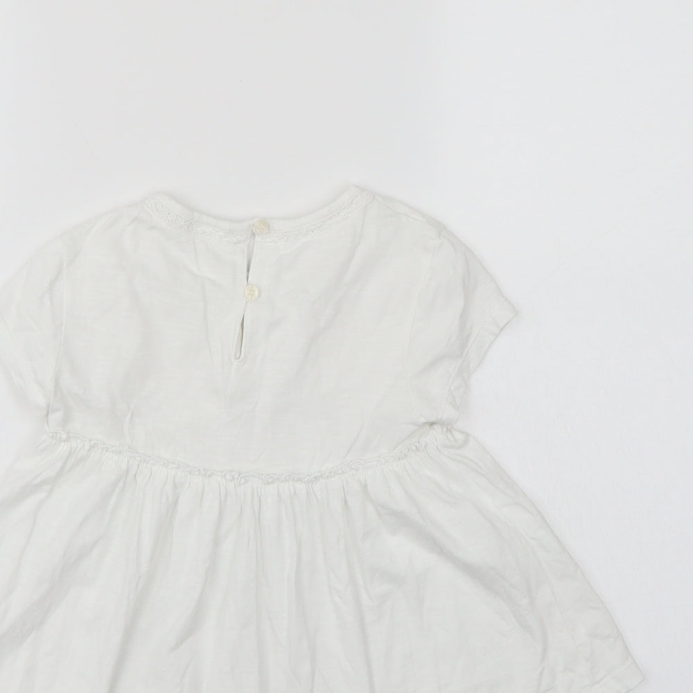 NEXT Girls White T-Shirt Dress Size 5 Years