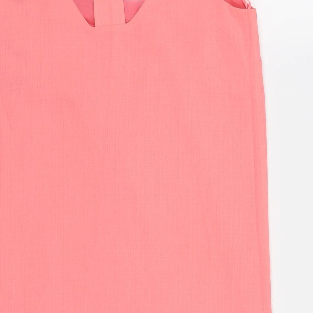 New Look Womens Pink Chiffon A-Line Size 10