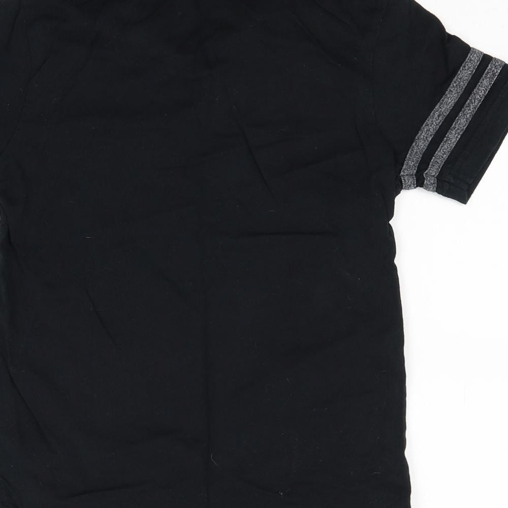 George Boys Black Basic Polo Size 7-8 Years - Applique