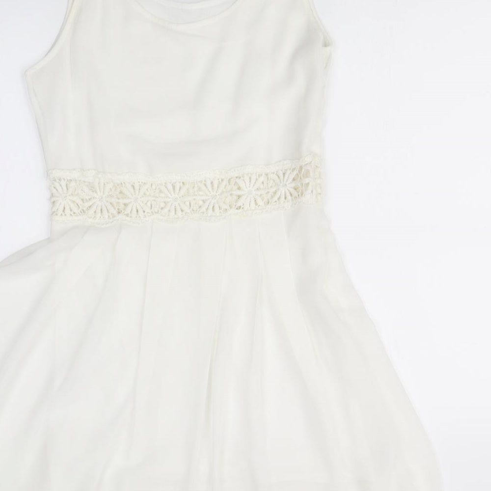 Jacob ellis Womens White Fit & Flare Size M