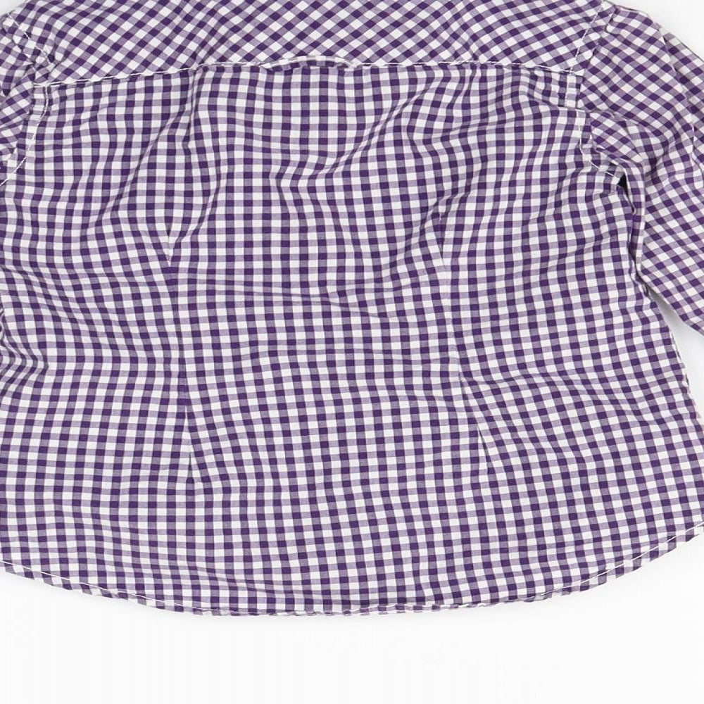 logg Boys Purple Check Basic Button-Up Size 5-6 Years