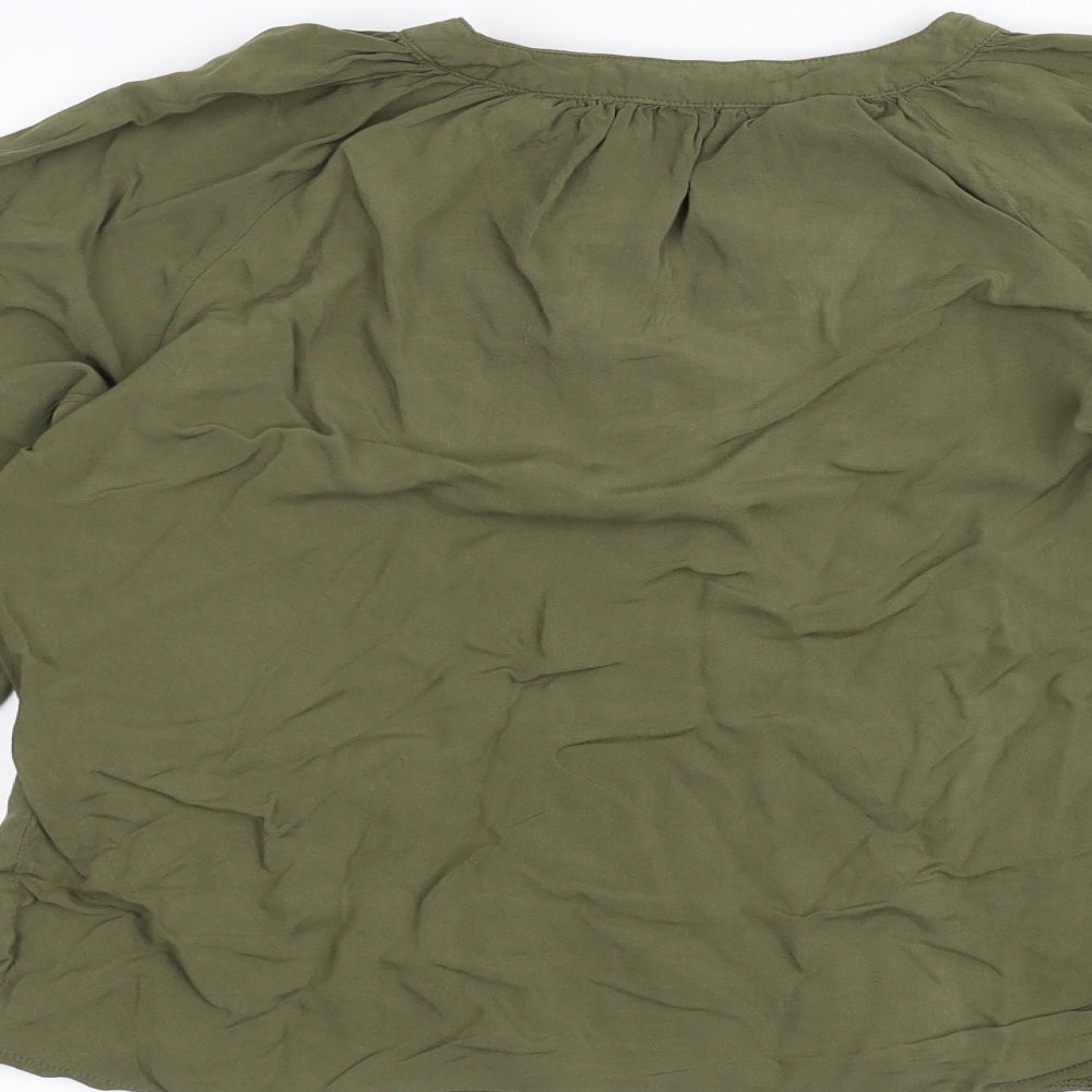 New Look Womens Green Basic Button-Up Size 6