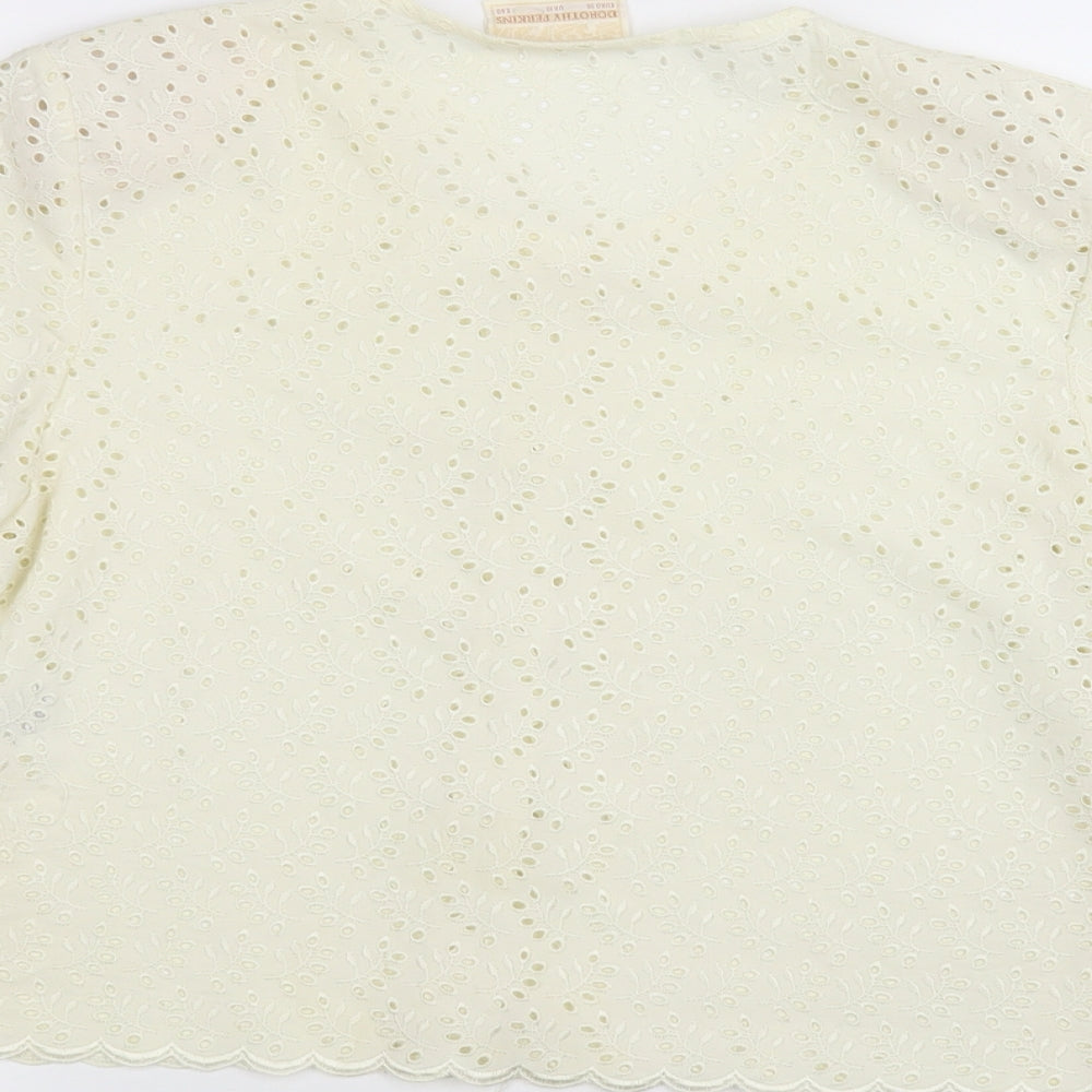 Dorothy Perkins Womens White Cardigan Jumper Size 10