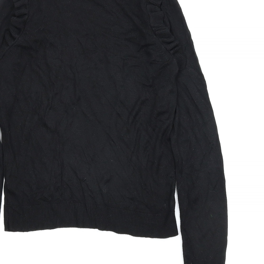 New Look Womens Black Basic Blouse Size 8