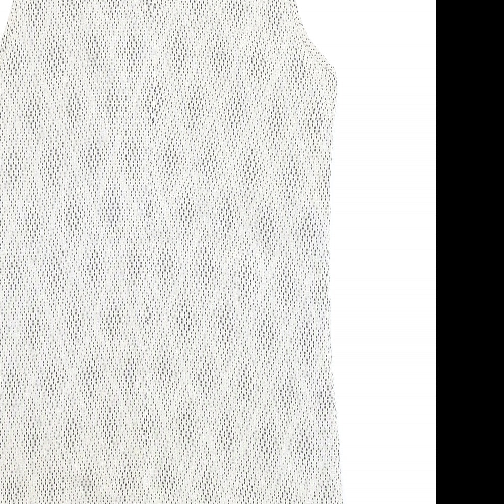 Preworn Womens Beige Argyle/Diamond Tunic Blouse Size 12
