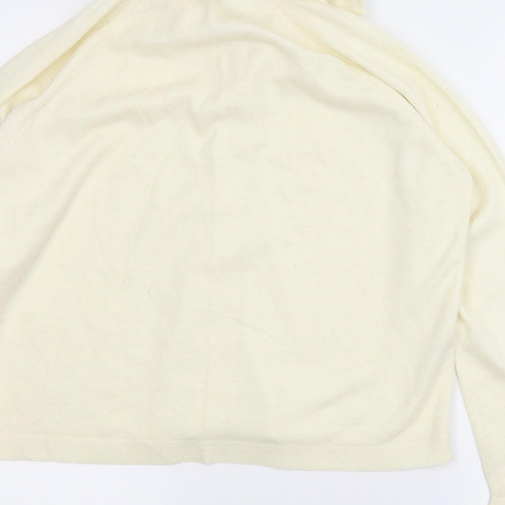 Draylon Womens Ivory Cardigan Jumper Size M