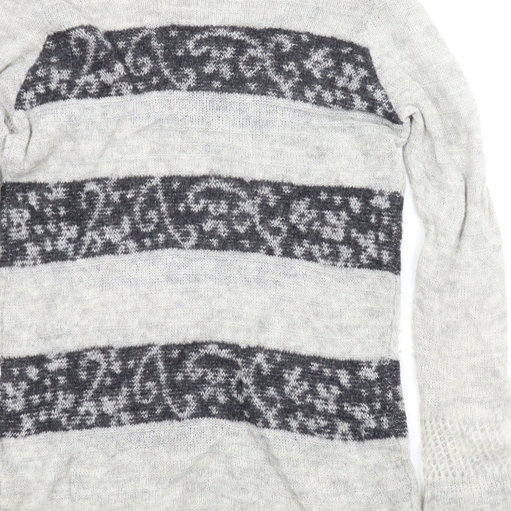 Marks & Spencer Womens Grey Paisley Pullover Jumper Size M