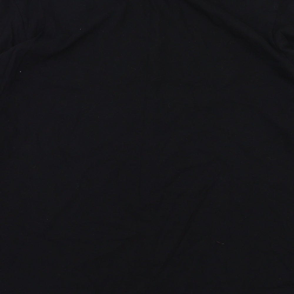 Pretty Little Thing Womens Black Houndstooth Basic T-Shirt Size M