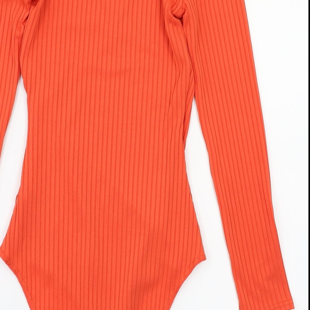 Nobody's Child Womens Orange Bodysuit One-Piece Size 8