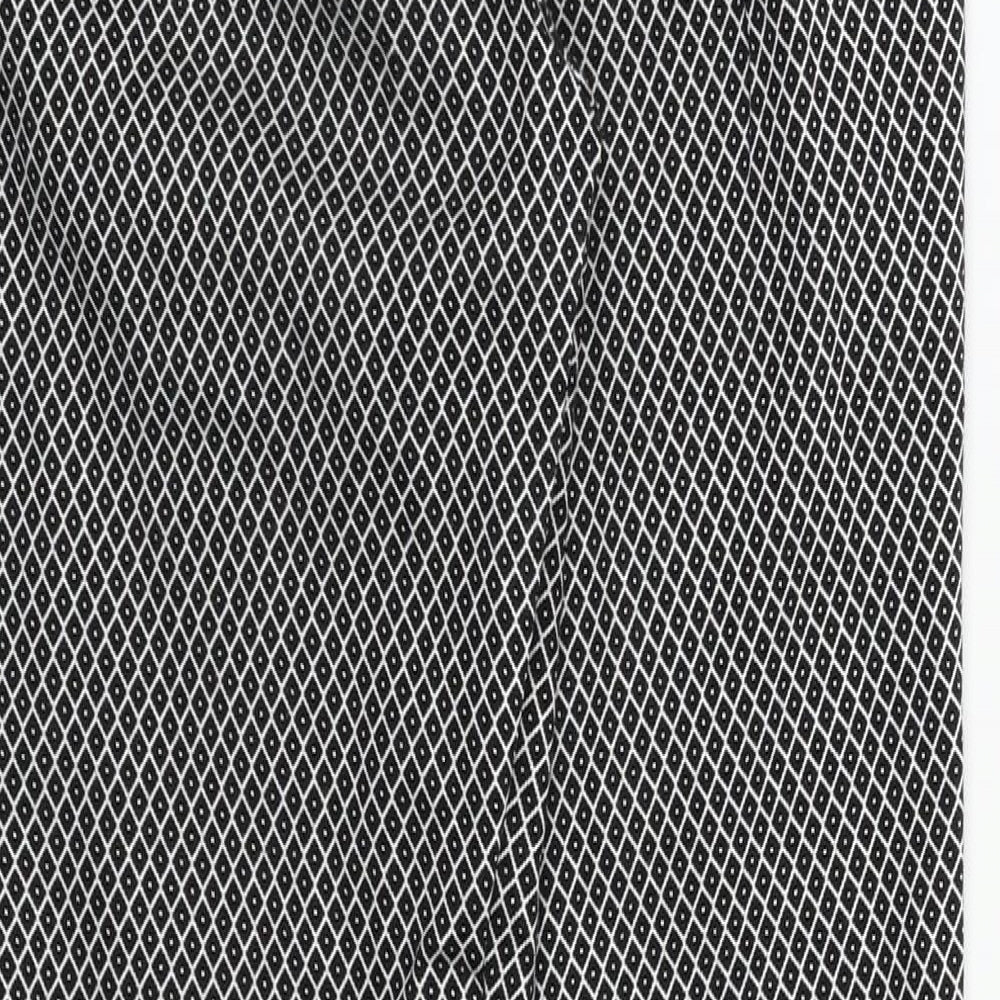 H&M Womens Grey Argyle/Diamond Sweatpants Trousers Size 6 L27 in
