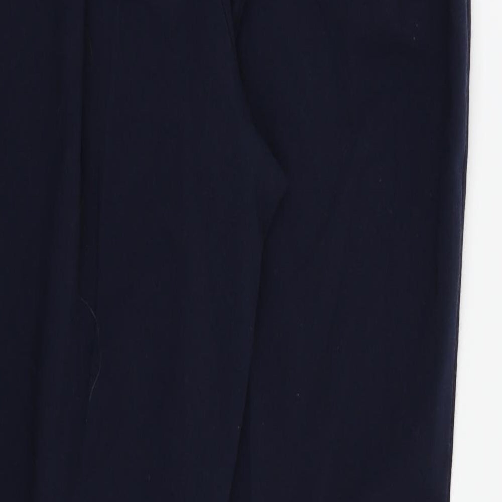 M&S Womens Blue Trousers Size 12 L25 in