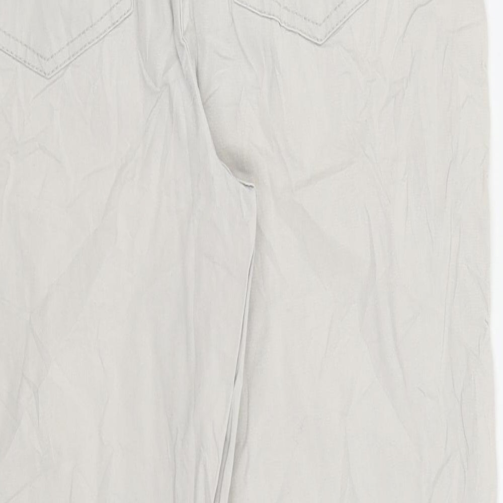 Canda Womens Grey Capri Trousers Size 10 L22 in