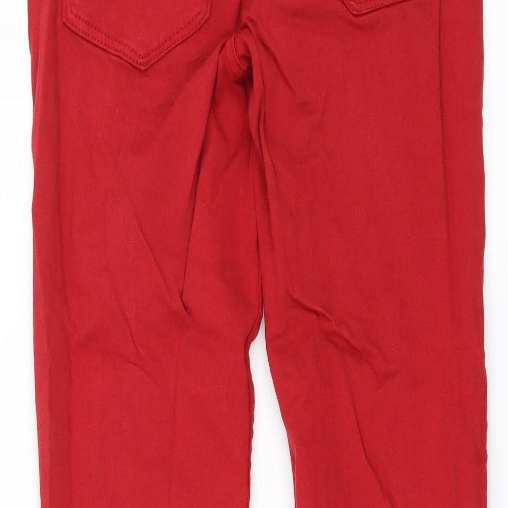H&M Womens Red Denim Skinny Jeans Size 27 in L30 in - skinny high rise