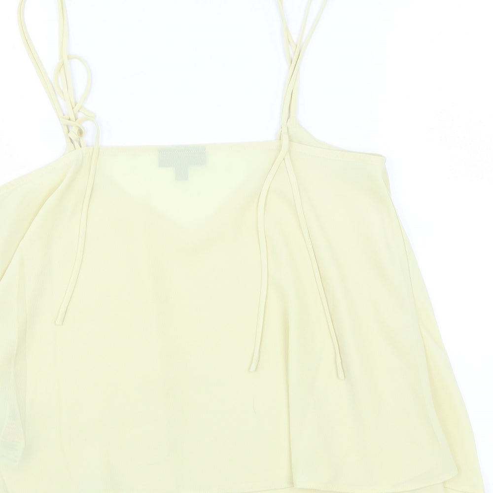 Topshop Womens Yellow Camisole Blouse Size 10