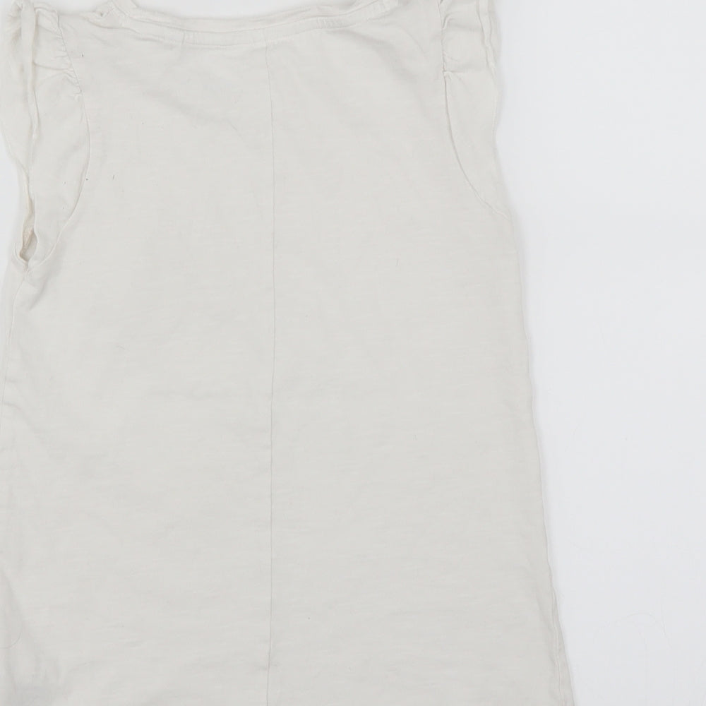 NEXT Girls White Basic T-Shirt Size 6 Years