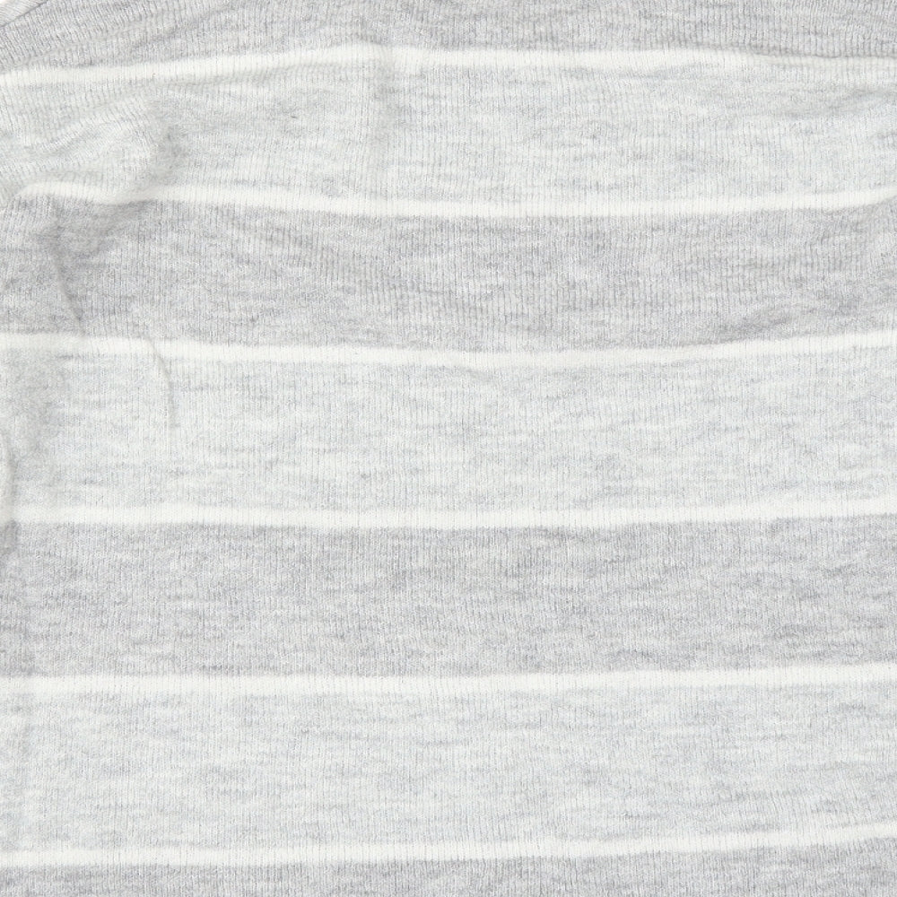 Gap Womens Grey Striped Pullover Jumper Size M