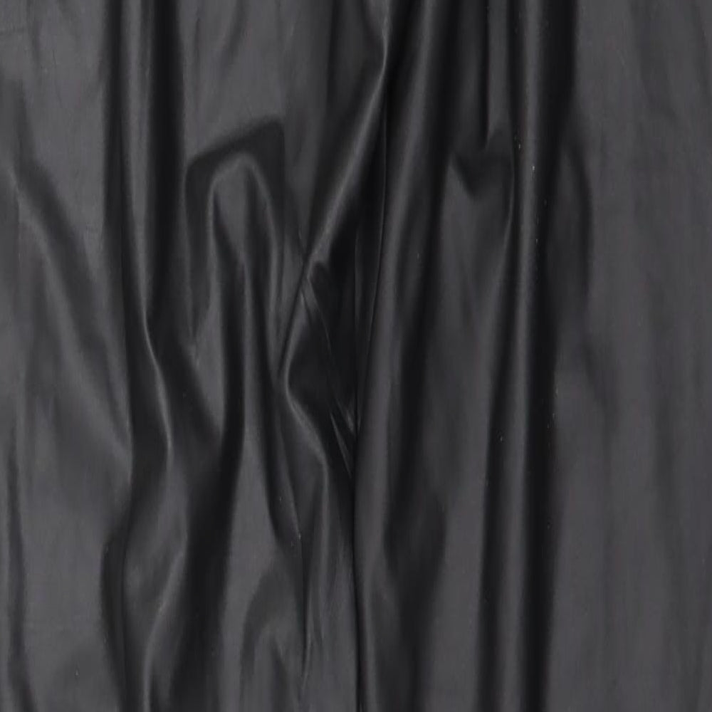 H&M Womens Black Carrot Leggings Size S L29 in - Leather Effect