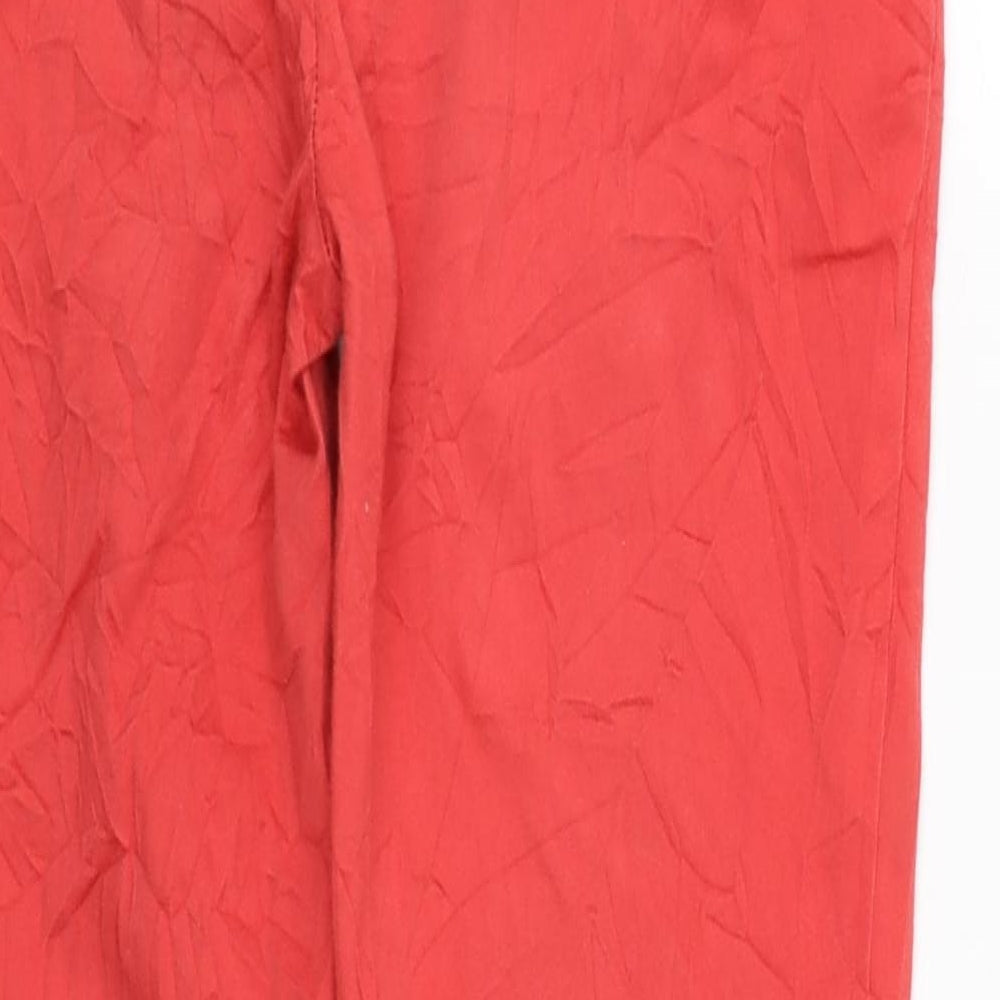 Atmosphere Womens Red Cropped Trousers Size 10 L25 in
