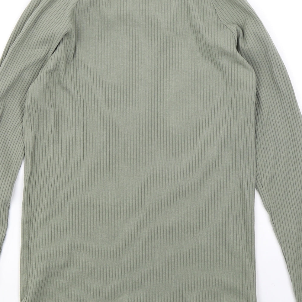 Brave Soul Womens Green Knit Pullover Jumper Size M