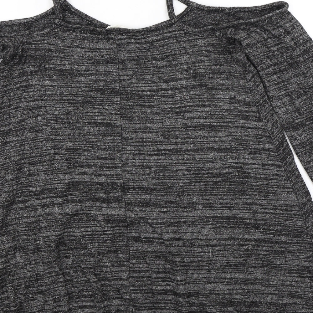 River Island Womens Grey Knit Pullover Jumper Size 8