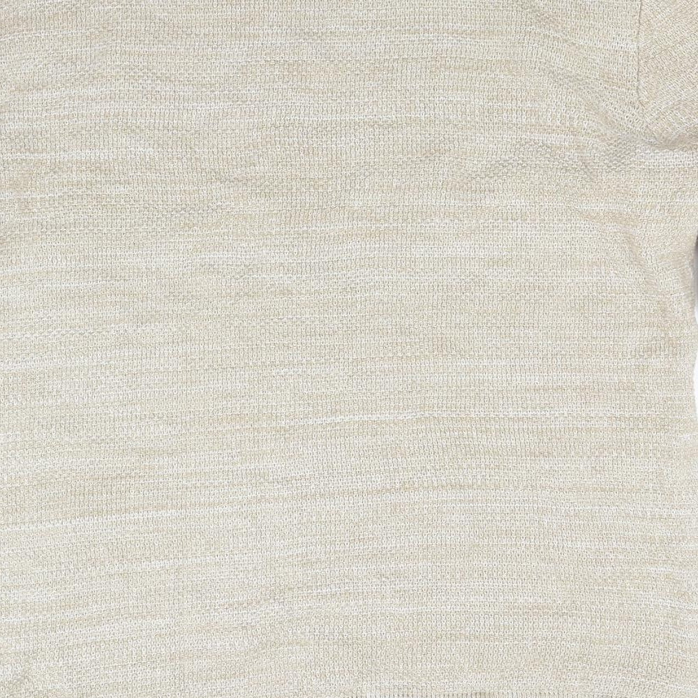 TU Mens Beige Knit Pullover Jumper Size L