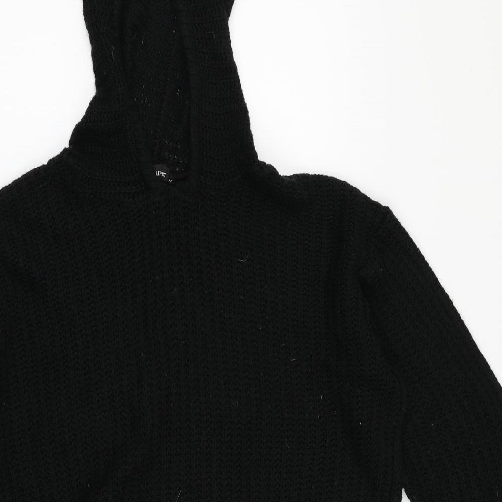 PRETTYLITTLETHING Womens Black Pullover Hoodie Size M