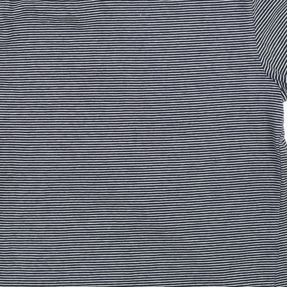 Popperts Boys Blue Striped Basic T-Shirt Size 6-7 Years