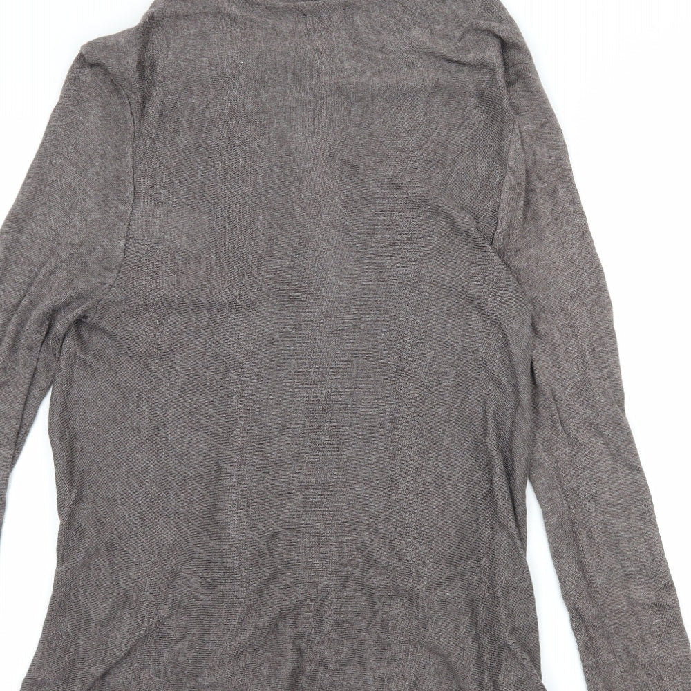 H&M Womens Grey Knit Cardigan Jumper Size S