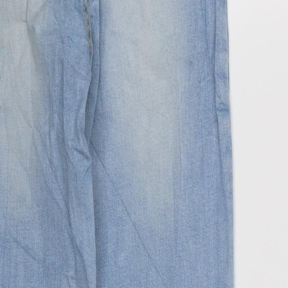 WOW Womens Blue Denim Tapered Jeans Size 3XS L24 in