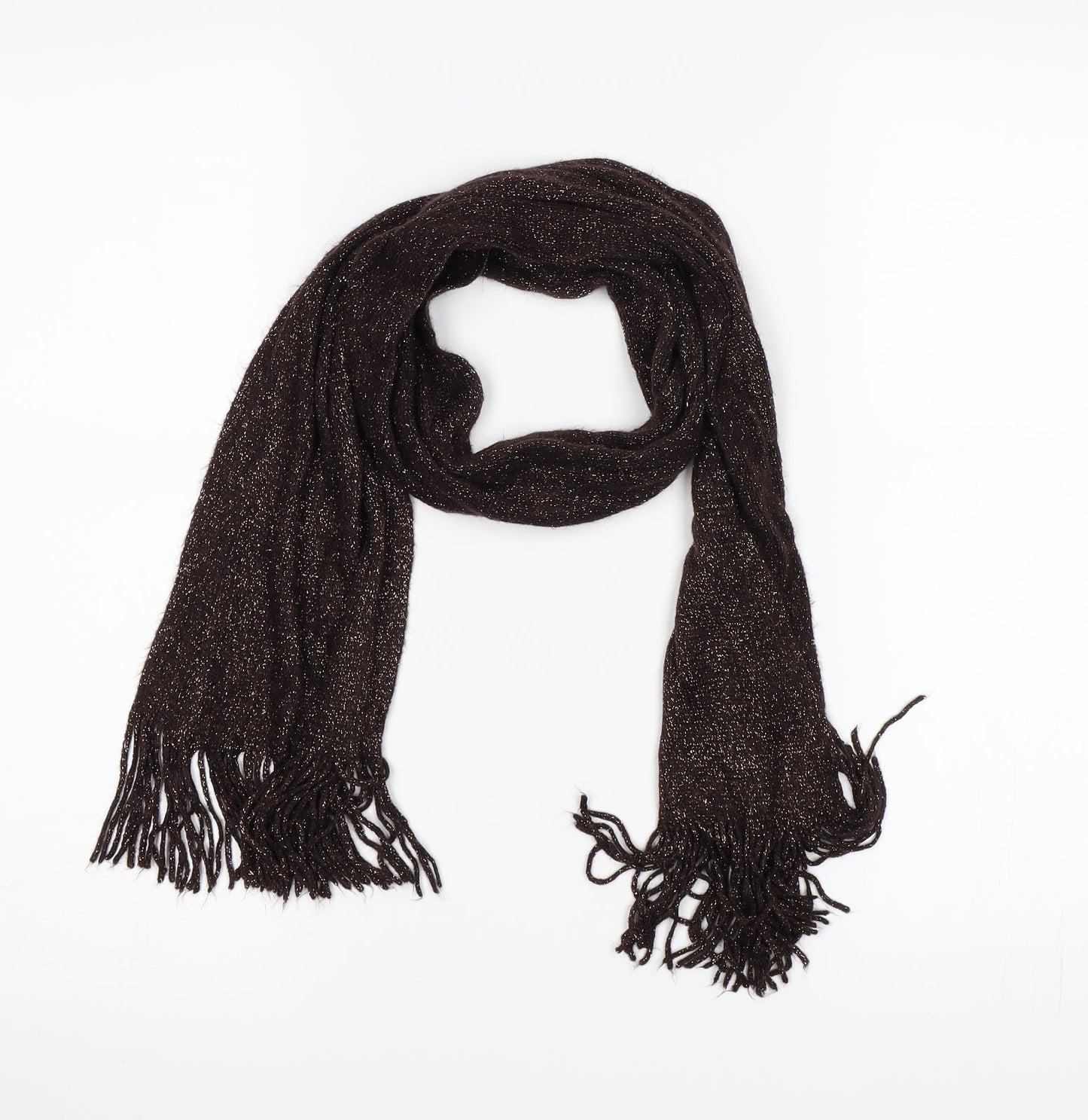 Preworn Womens Brown Knit Scarf
