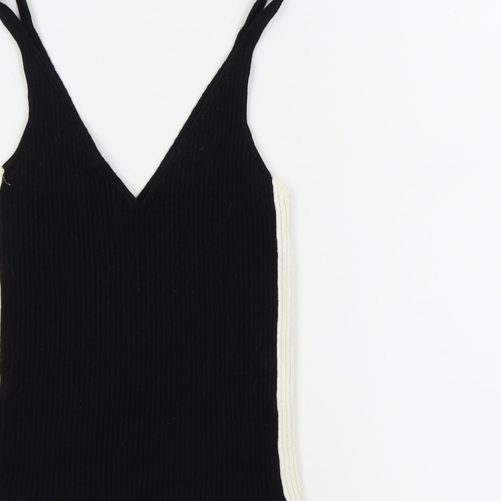 Stradivarius Girls Black Basic Tank Size M