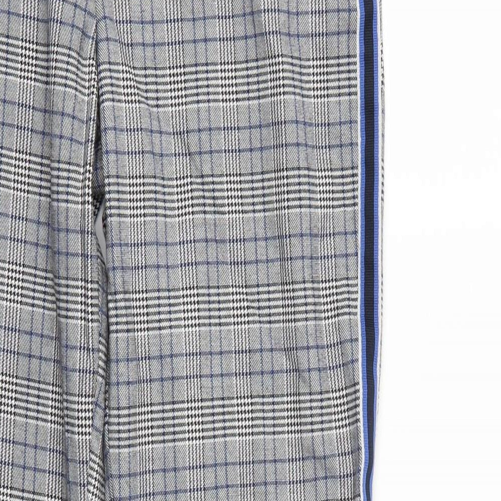 Priark Womens Multicoloured Check Pedal Pusher Trousers Size 12 L25 in