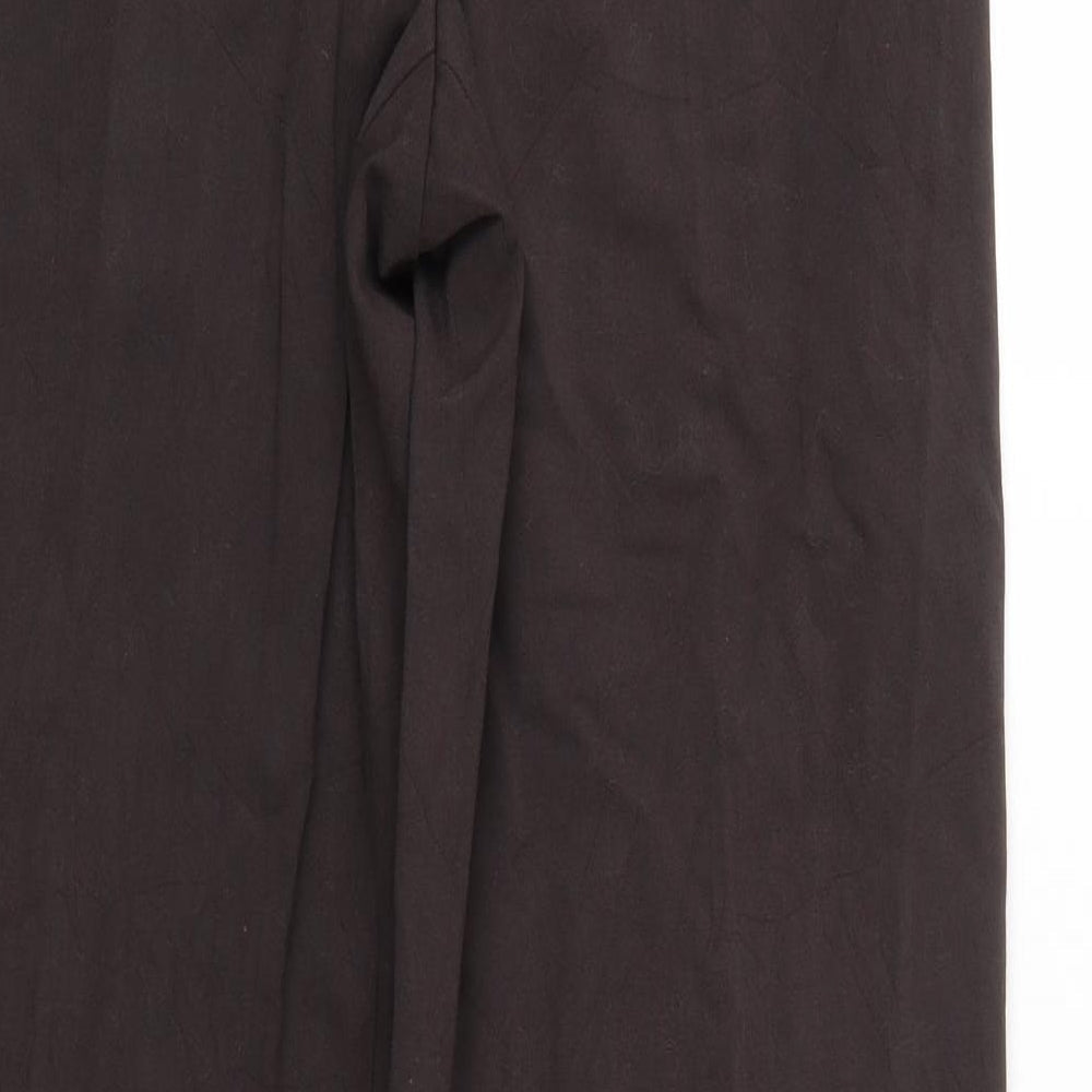 Marks & Spencer Womens Brown Trousers Size 14 L28 in