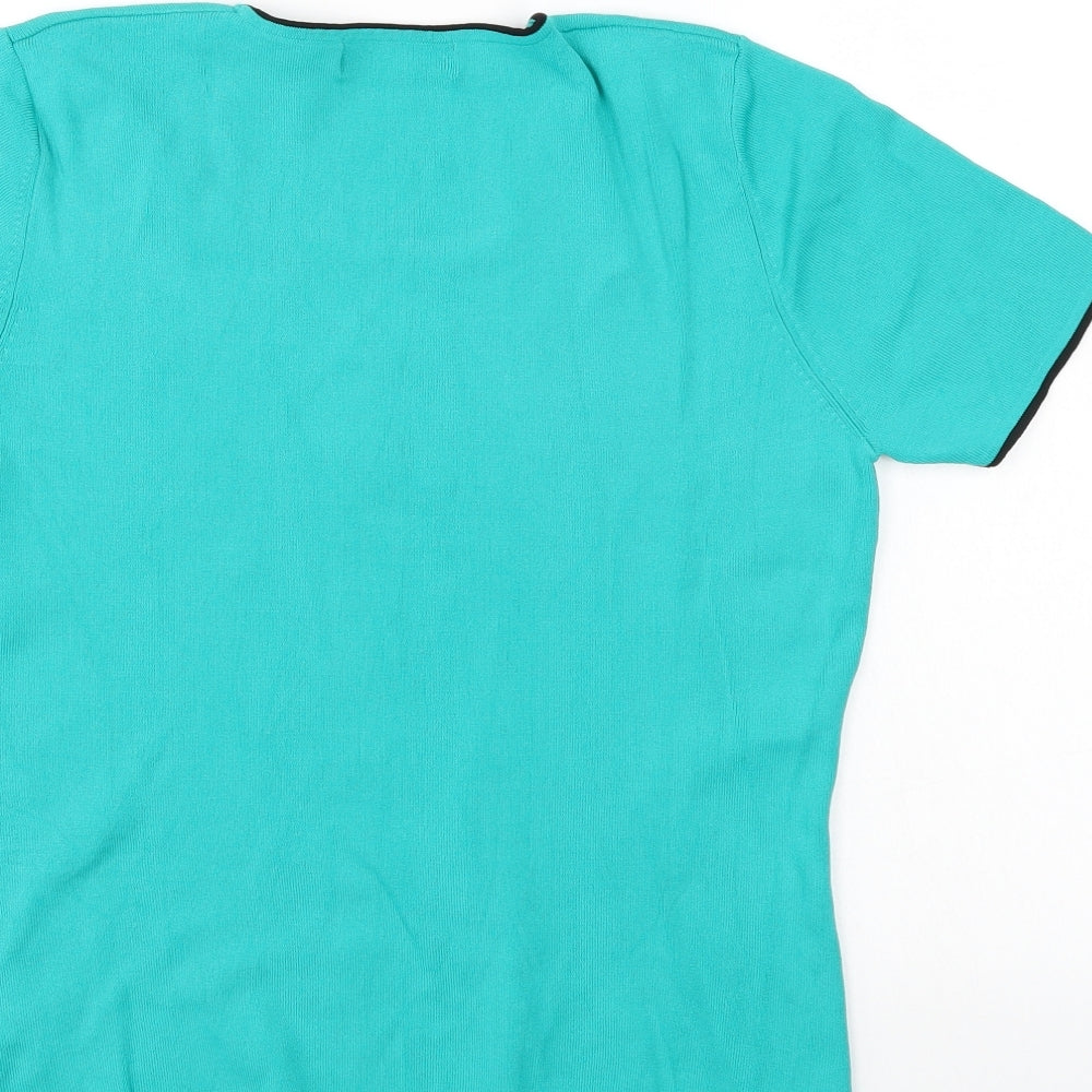 Just Elegance Womens Green Basic Blouse Size L