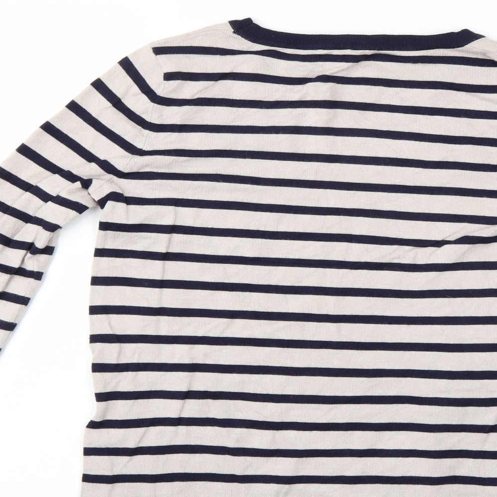 Oasis Womens Multicoloured Striped Pullover Sweatshirt Size S