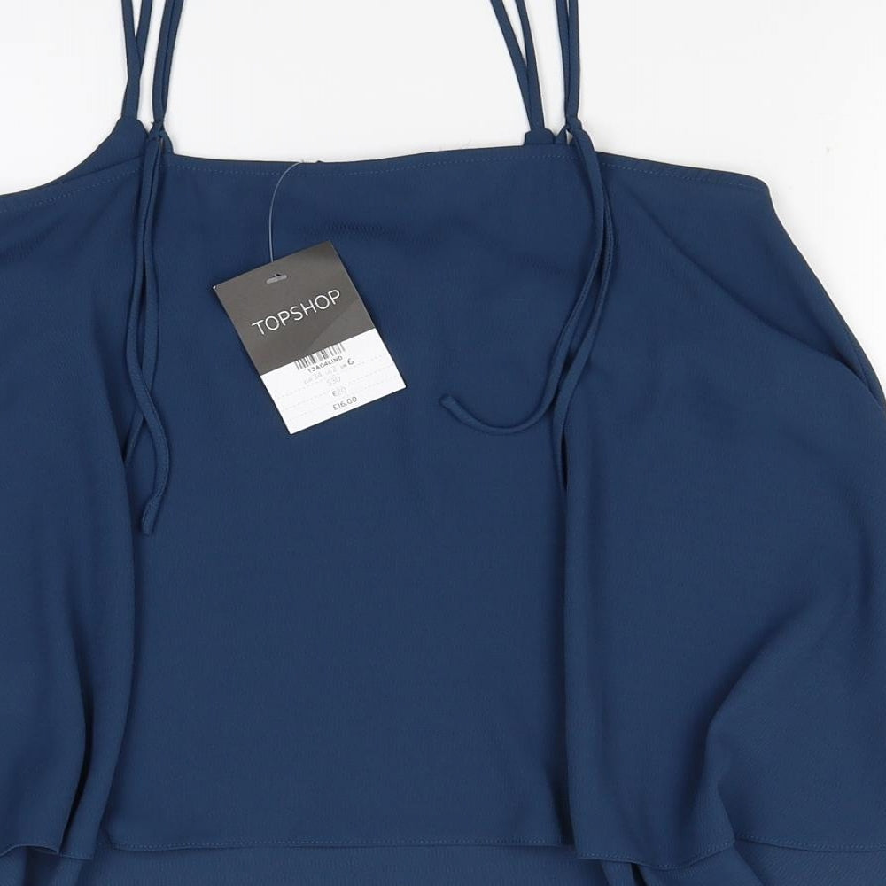 Topshop Womens Blue Camisole Blouse Size 6