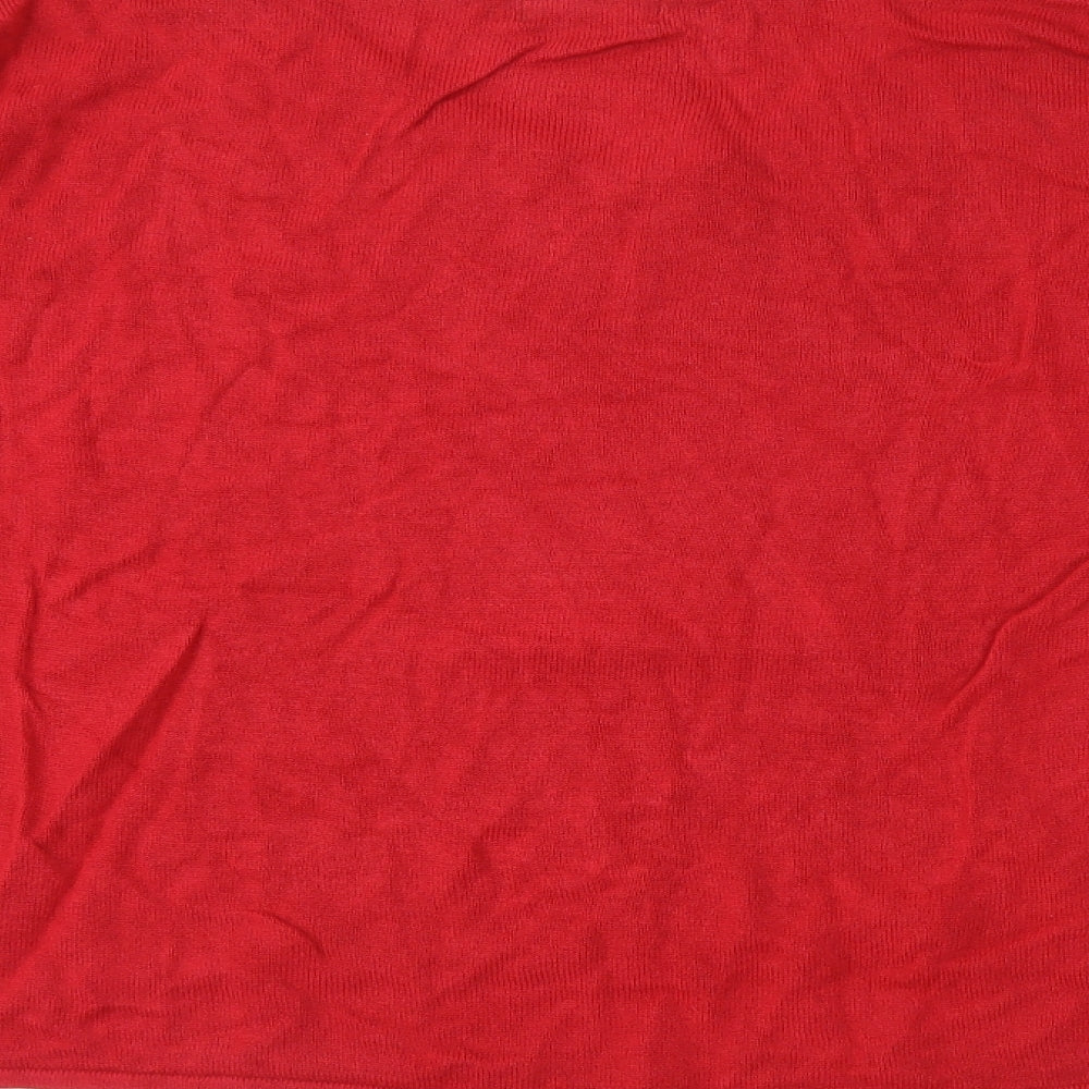 BM Womens Red Tunic Jumper Size XL