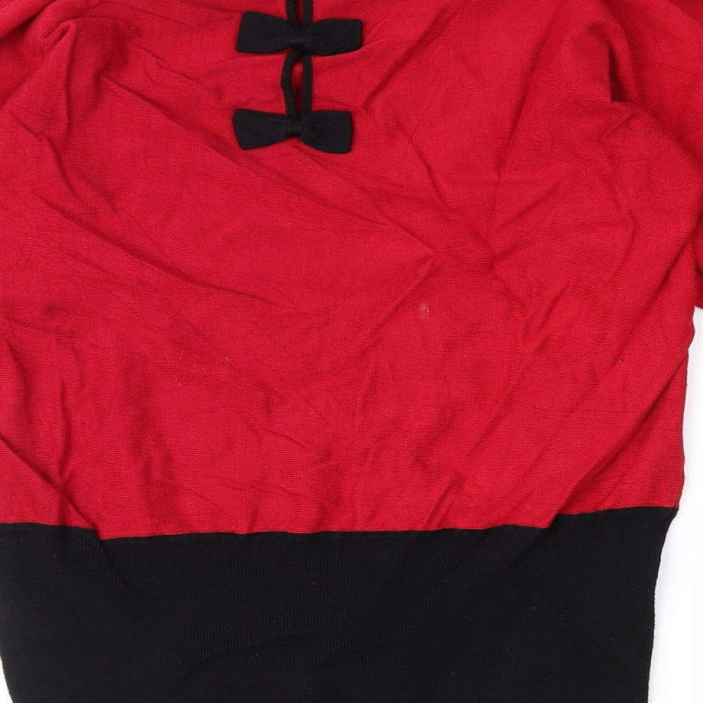 Marble Womens Red Pullover Jumper Size 8