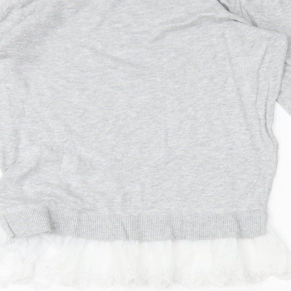 Dorothy Perkins Womens Grey Tunic Jumper Size 6