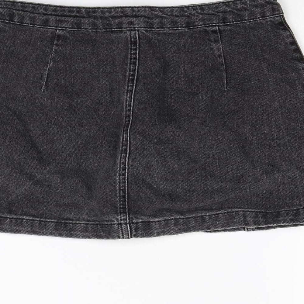 Topshop Womens Grey Mini Skirt Size 6