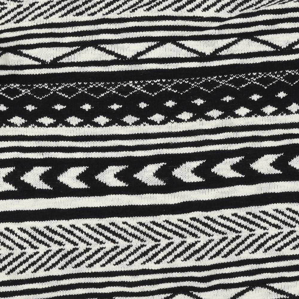 Springfield Womens Black Geometric Pullover Jumper Size L