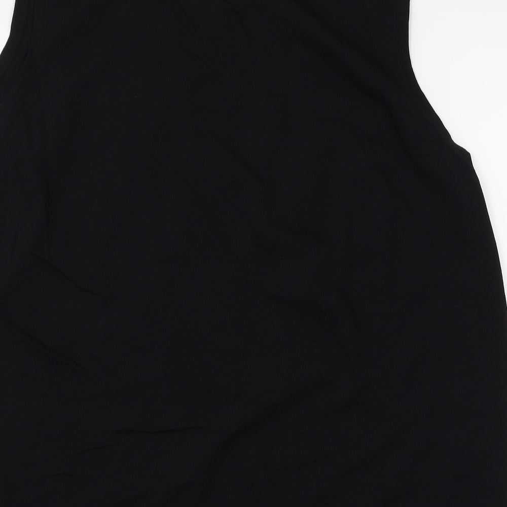 script Womens Black Basic Tank Size 2XL