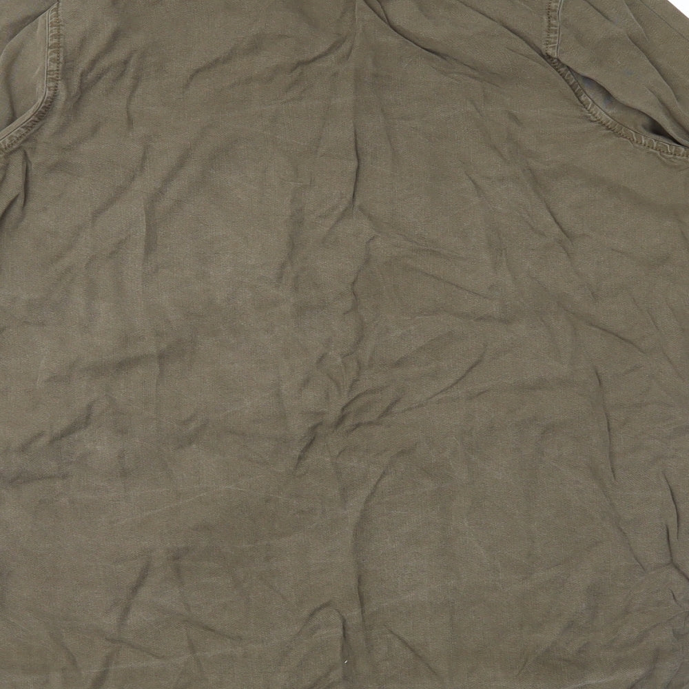 Papaya Womens Green Basic Blouse Size 10
