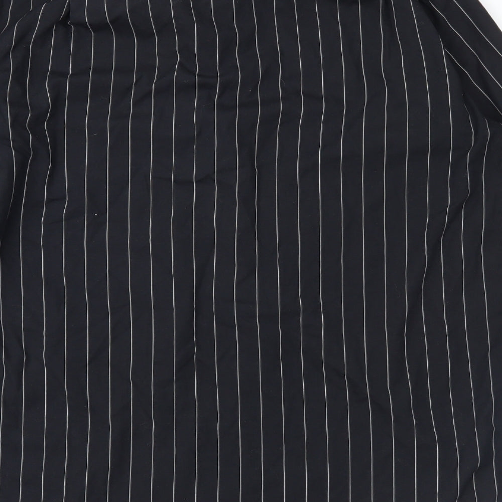 Cedar Wood State Mens Black Striped Button-Up Size 15.5